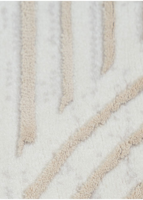 Tapete Moderno Neutro con Diseño Geométrico Curvo