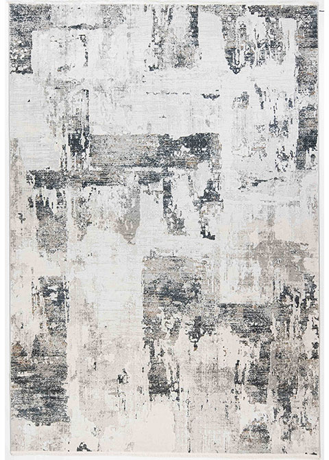 Tapete Moderno Neutro con Diseño Abstracto en Gris Oscuro