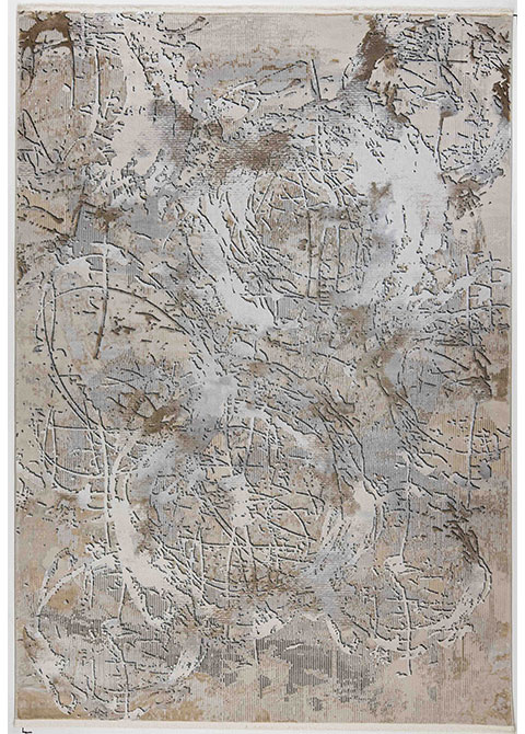 Tapete Moderno Neutro con Diseño Abstracto en Gris