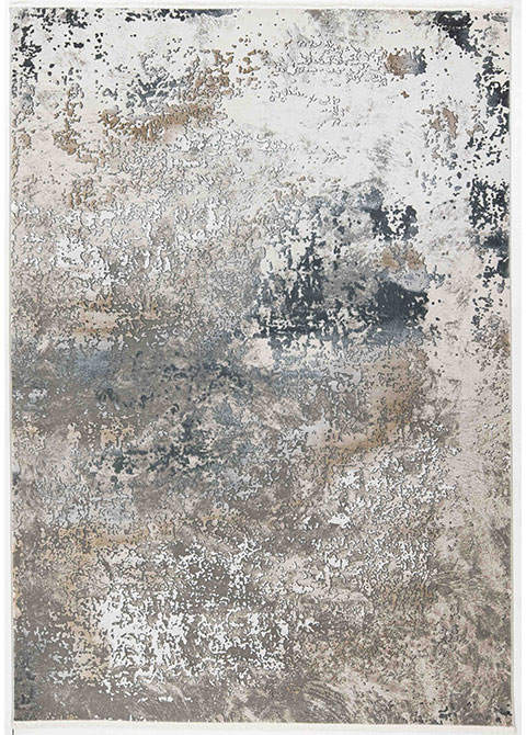 Tapete Moderno Neutro con Diseño Abstracto en Gris Oscuro