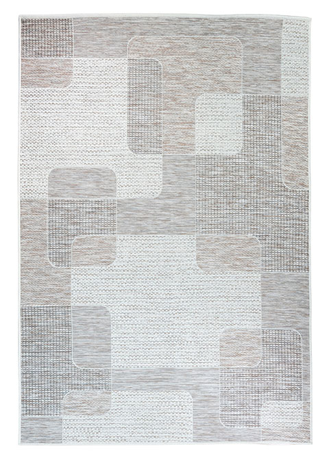 Tapete Moderno Neutro con Diseño Geométrico en Café