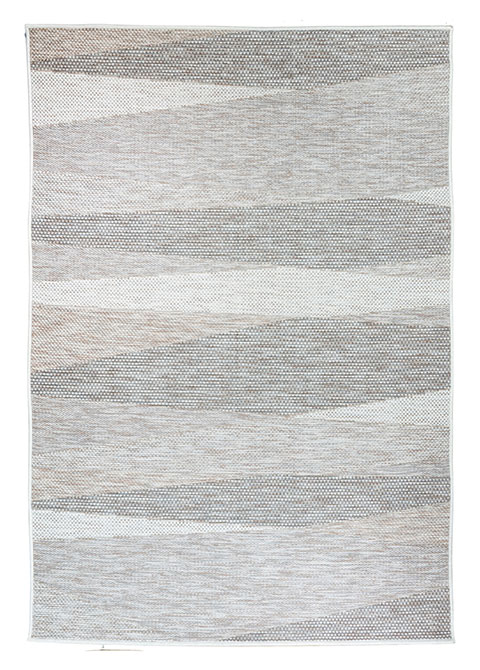 Tapete Moderno Neutro con Diseño de Rayas Horizontales