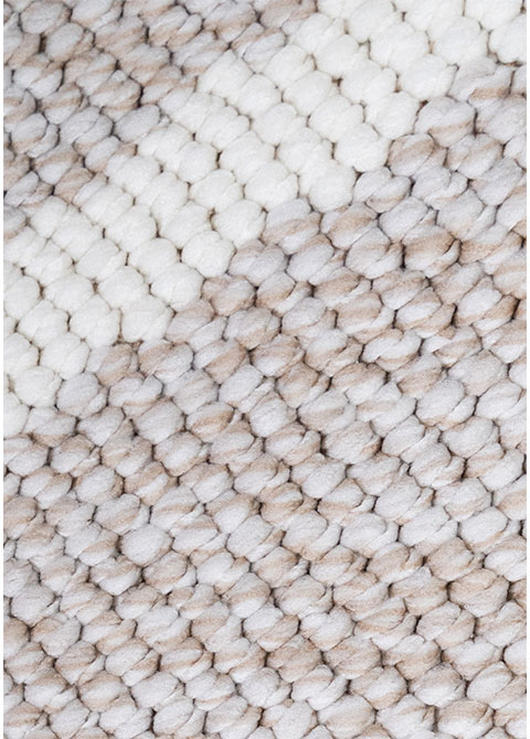 Tapete Moderno Beige con Diseño de Diamantes en Neutro