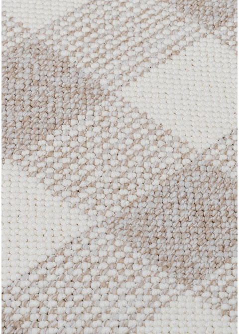 Tapete Moderno Neutro con Diseño a Cuadros Café