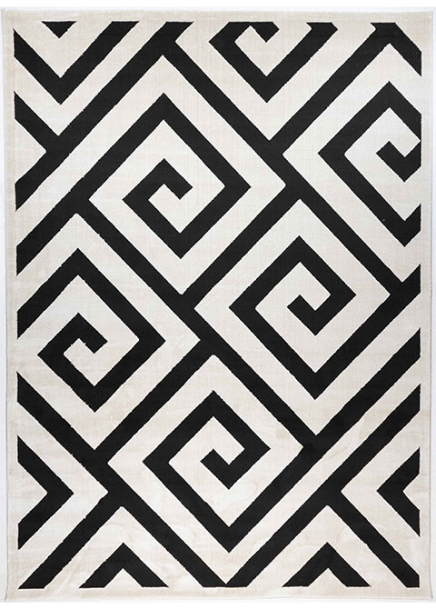 Tapete Moderno Neutro con Diseño Geométrico en Gris Oscuro