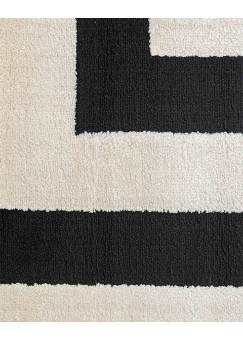 Tapete Moderno Neutro con Diseño Geométrico en Gris Oscuro