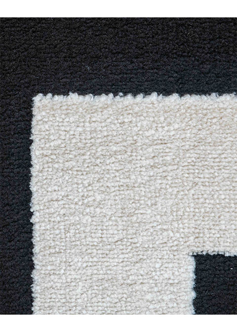 Tapete Moderno Beige con Diseño Geométrico en Gris Oscuro