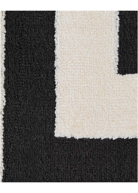 Tapete Moderno Beige con Diseño Geométrico en Gris Oscuro