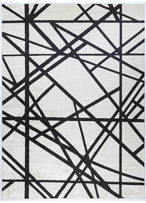 Tapete Moderno Neutro con Diseño Geométrico en Gris Oscuro