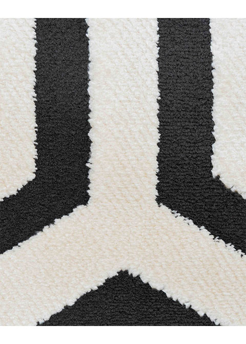 Tapete Moderno Neutro con Diseño Geométrico en Gris Oscuro