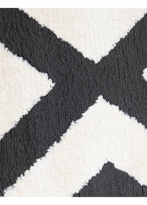 Tapete Moderno Beige con Diseño Geométrico en Gris Oscuro