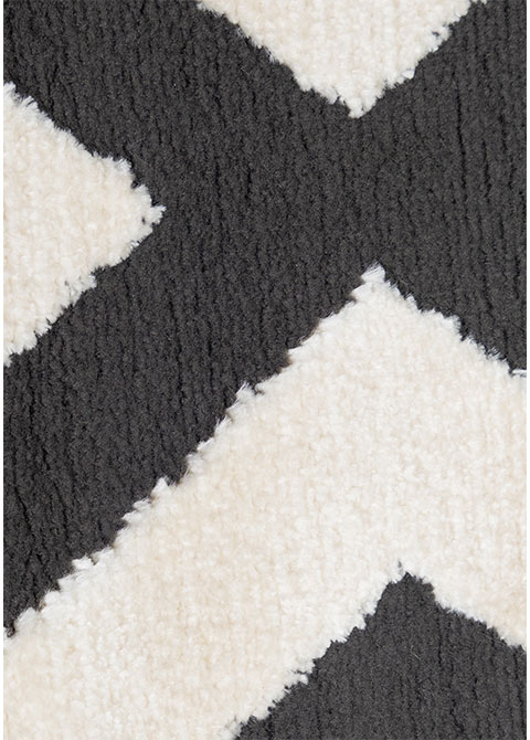 Tapete Moderno Gris Oscuro con Diseño de Diamantes en Neutro