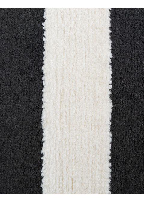 Tapete Moderno Neutro con Diseño a Rayas en Gris Oscuro