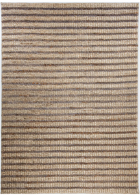 Tapete Texturizado Neutro con Diseño a Rayas en Café