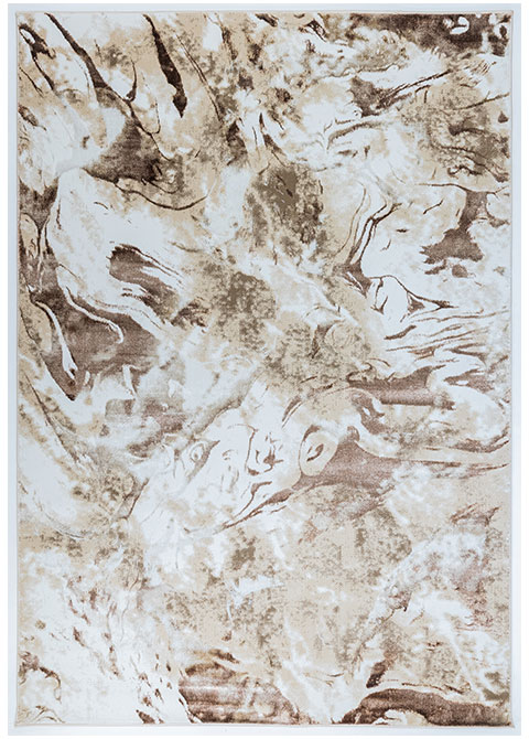 Tapete Moderno Neutro con Diseño Abstracto en Café