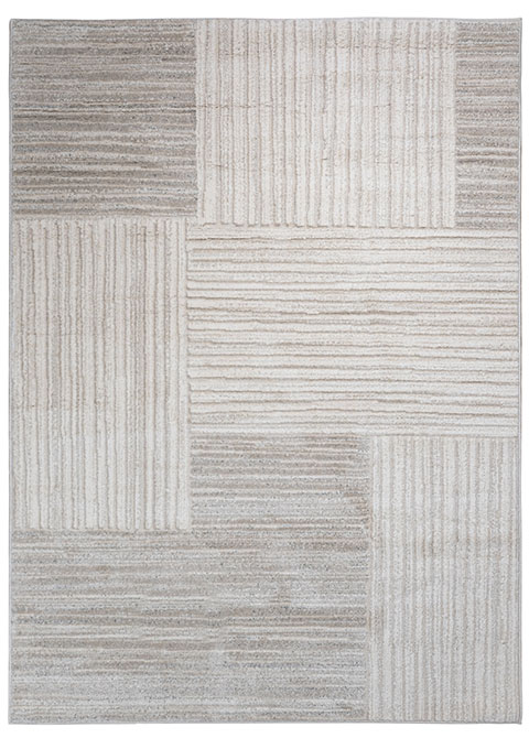 Tapete Moderno Neutro con Diseño de Bloques Texturizados