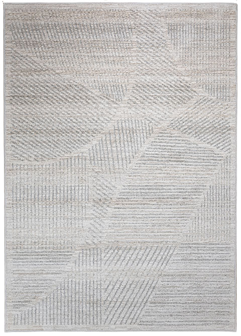 Tapete Moderno Neutro con Diseño Geométrico en Gris