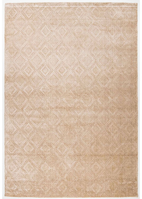 Tapete Moderno Beige con Diseño Geométrico Texturizado