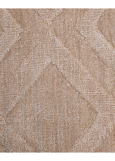 Tapete Moderno Beige con Diseño Geométrico Texturizado