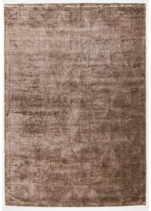 Tapete Texturizado Cafe con Diseño Geométrico Suave al Tacto