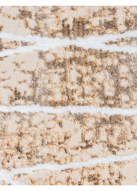 Tapete Moderno Neutro con Diseño Lineal en Blanco