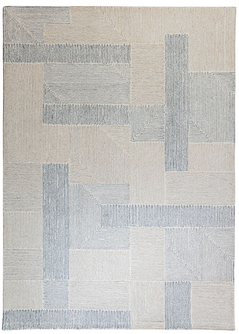 Tapete Moderno Neutro con Diseño Geométrico en Gris