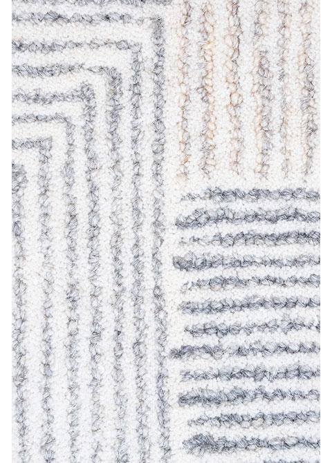 Tapete Moderno Neutro con Diseño Geométrico en Gris