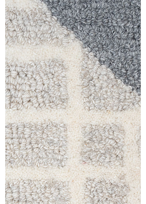 Tapete Moderno Gris con Diseño Geométrico en Gris Oscuro