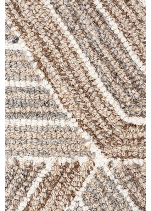 Tapete Moderno Gris con Diseño Geométrico en Cafe