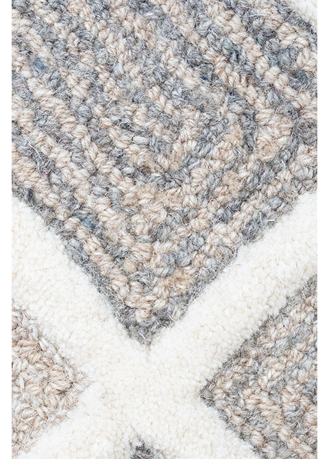 Tapete Moderno Neutro con Diseño Geométrico en Gris