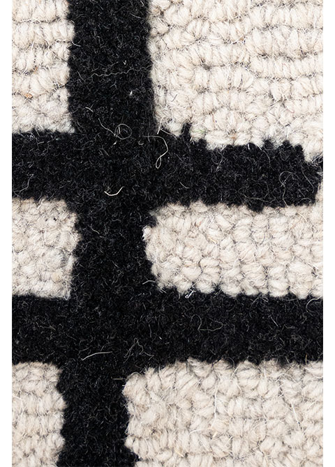 Tapete Moderno Neutro con Diseño Geométrico en Gris Oscuro