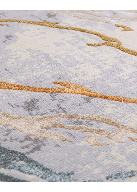 Tapete Moderno Neutro con Diseño Abstracto en Gris Oscuro y Bronce