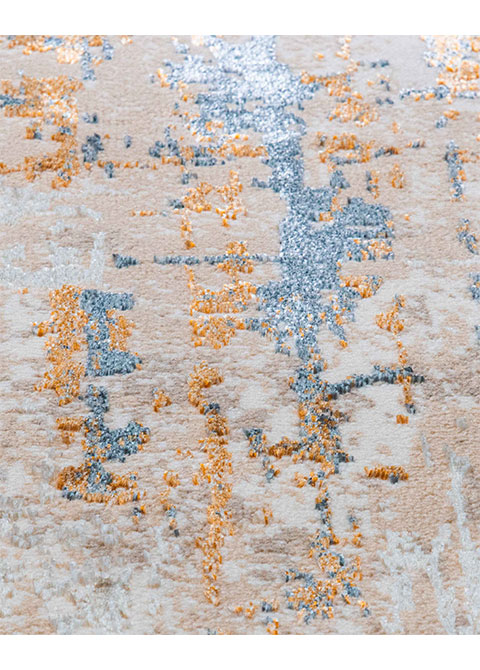 Tapete Moderno Beige con Diseño Abstracto Multicolor