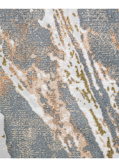 Tapete Moderno Gris con Diseño Abstracto en Bronce