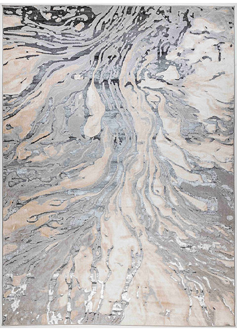 Tapete Moderno Neutro con Diseño Abstracto en Gris