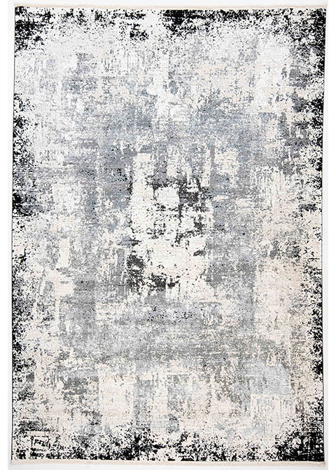 Tapete Moderno Neutro con Diseño Abstracto en Gris Oscuro