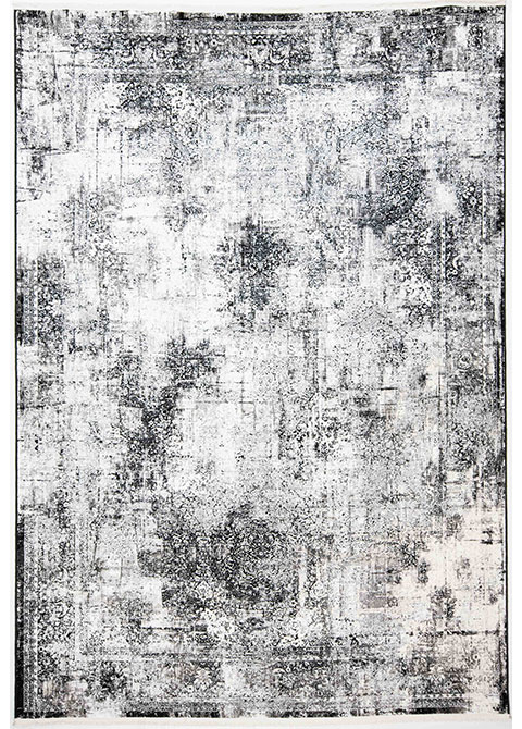 Tapete Moderno Neutro con Diseño Abstracto en Gris Oscuro