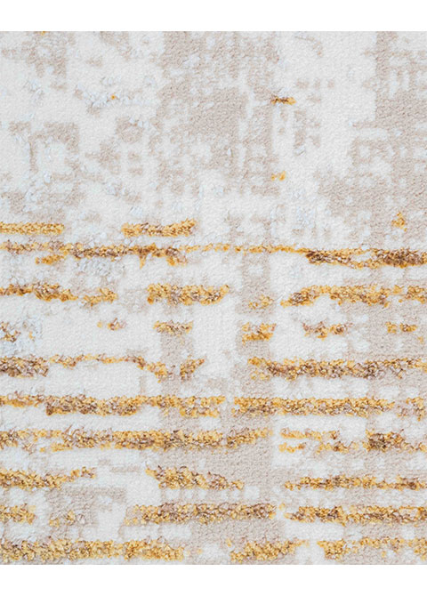 Tapete Moderno Neutro con Diseño Abstracto en Dorado