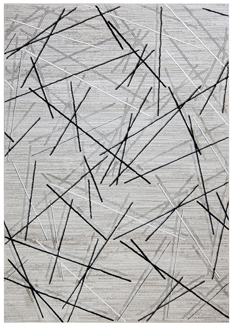 Tapete Moderno Gris con Diseño Abstracto en Gris Oscuro