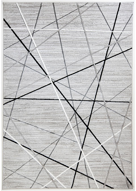 Tapete Moderno Gris con Diseño Abstracto en Gris Oscuro