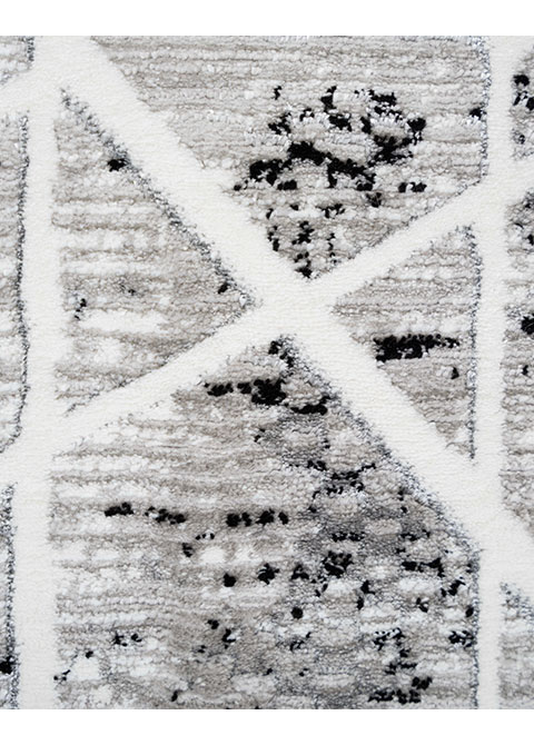 Tapete Moderno Gris con Diseño Geométrico en Gris Oscuro