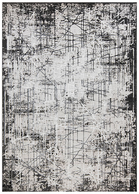 Tapete Moderno Gris con Diseño Abstracto en Gris Oscuro