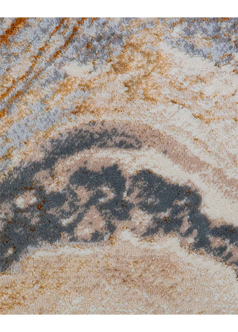 Tapete Moderno Neutro con Diseño de Remolinos en Café y Gris Oscuro