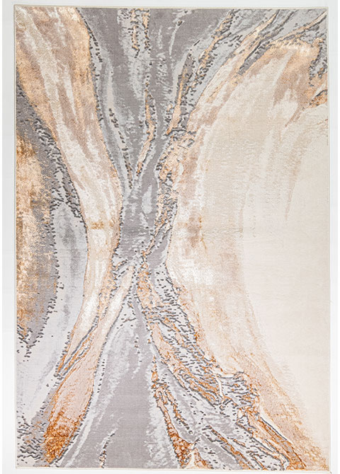 Tapete Abstracto Neutro con Vetas en Gris para Sala