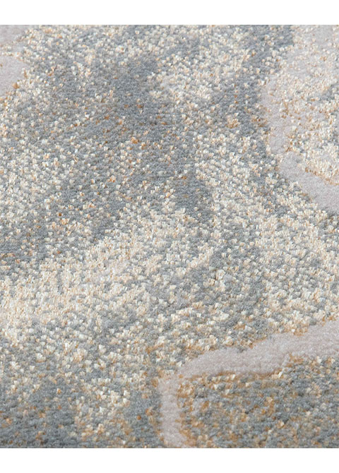 Tapete Moderno Neutro con Diseño Abstracto en Dorado