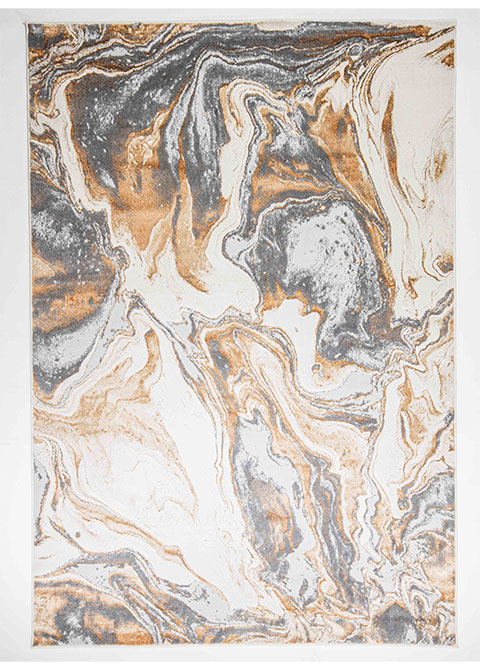 Tapete Moderno Neutro con Diseño de Remolinos en Gris Oscuro y Dorado