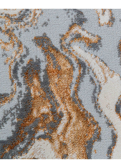 Tapete Moderno Neutro con Diseño de Remolinos en Gris Oscuro y Dorado