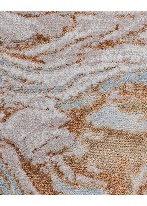 Tapete Moderno Neutro con Diseño Abstracto en Bronce