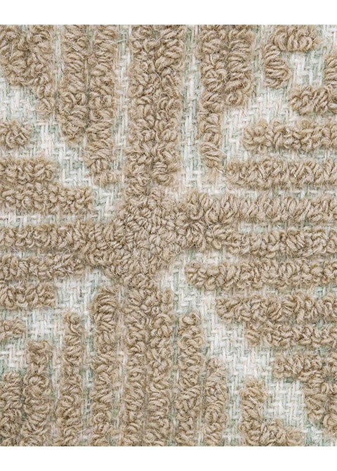 Tapete Moderno Beige con Diseño Geométrico para Sala y Recámara