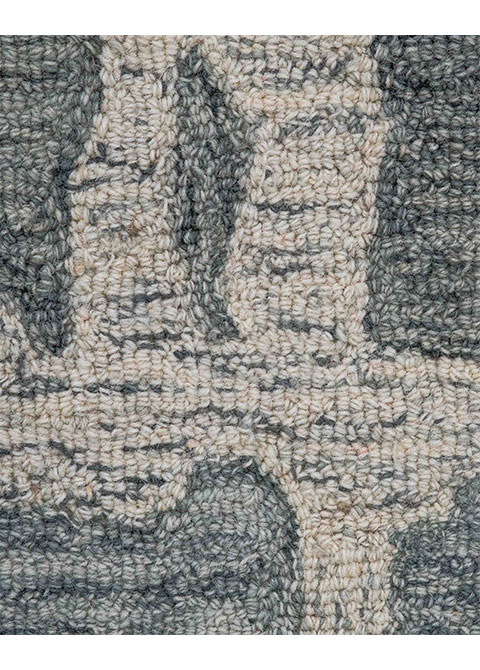 Tapete Moderno Azul con Diseño Abstracto en Neutro